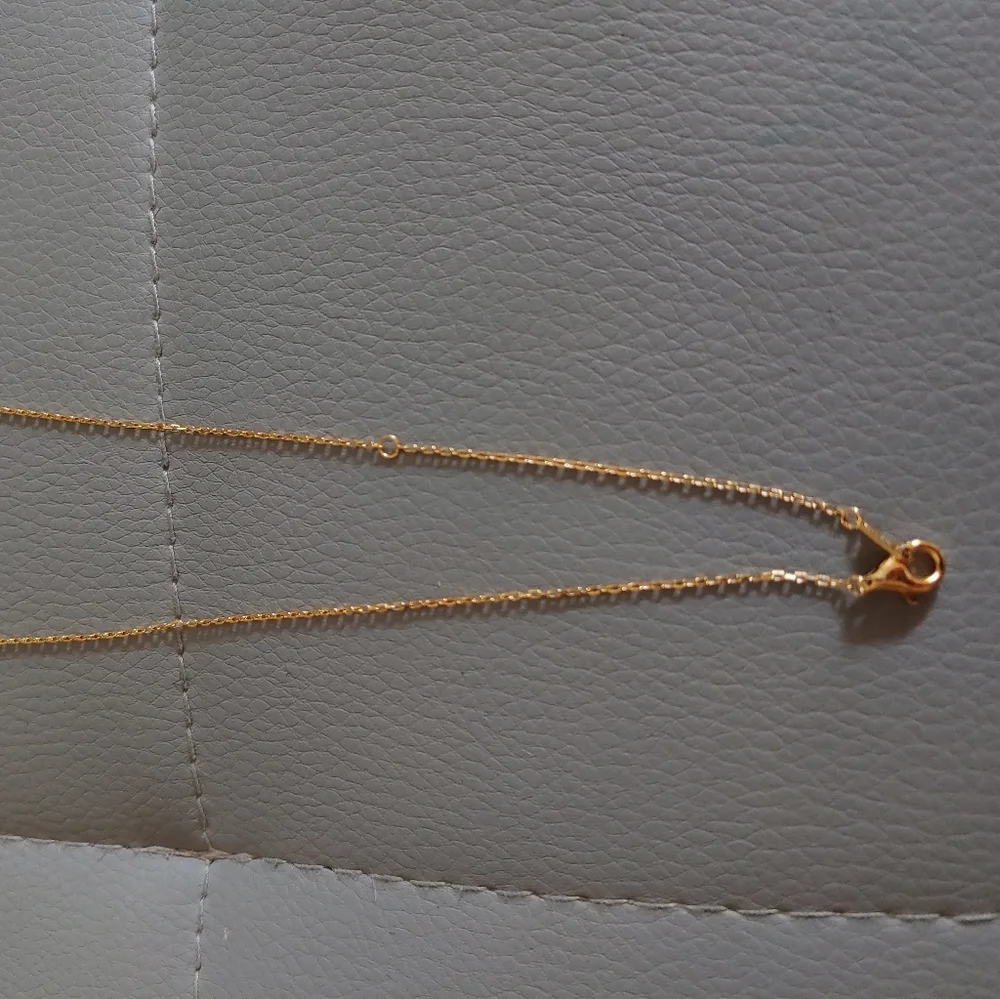 18K gold sterling silver Black Clover necklace - Picture 4 of 7